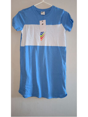 Girls Nike Casual Dress M Blue White